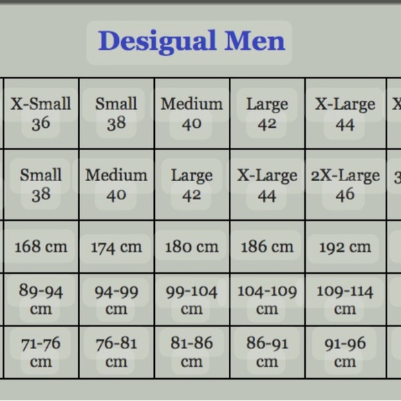 Desigual jacket and size charts - Picture 2 of 3